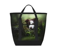 Border Collie Stone Sweet Brown Perros Mascotas,Bolsas de almuerzo de gran capacidad, bolsa de mano térmica para mujeres, hombres, trabajo, picnic, viajes.