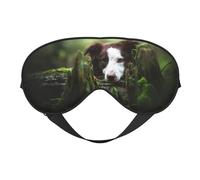 Border Collie Stone Sweet Brown Perros Mascotas, Cubreojos completos Antifaz bloqueador de luz Antifaz para dormir Antifaz suave con los ojos vendados Noche