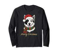 Border Collie - Sudadera navideña con Capucha Manga Larga