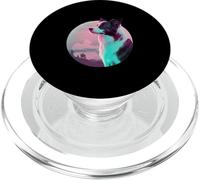 Border Collie Vaporwave Retrowave estética PopSockets PopGrip para MagSafe