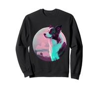 Border Collie Vaporwave Retrowave estética Sudadera