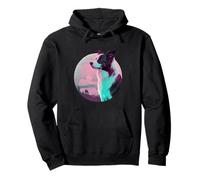 Border Collie Vaporwave Retrowave estética Sudadera con Capucha
