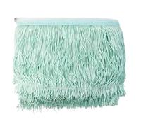 Bordes Con Flecos Borlas de poliéster 20 cm y 5/10 m for ropa, cortinas, vestidos latinos, adornos encaje, bolsas, prendas, accesorios costura DIY(Color25,20cm-5Meters)