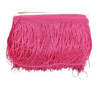 Bordes Con Flecos Borlas de poliéster 20 cm y 5/10 m for ropa, cortinas, vestidos latinos, adornos encaje, bolsas, prendas, accesorios costura DIY(Color9,20cm-5Meters)