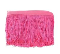 Bordes Con Flecos Borlas de poliéster 20 cm y 5/10 m for ropa, cortinas, vestidos latinos, adornos encaje, bolsas, prendas, accesorios costura DIY(Color23,20cm-5Meters)