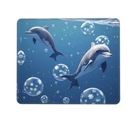 Bordes Cosidos Alfombrilla de Ratón, Bolas de delfín Alfombrilla Eco-Friendly Gaming Mouse Pad 25X30cm para PC Juegos Ratón