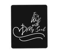 Bordes Cosidos Alfombrilla de Ratón, Es Wells con mi Alma Jesús Alfombrilla Multifuncional Gaming Mouse Pad 25X30cm para Jugadore Ratón Oficina