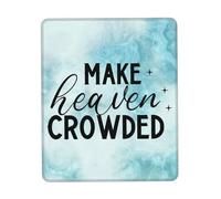 Bordes Cosidos Alfombrilla de Ratón, Haz Que el Cielo se llene de Gente Alfombrilla Portátil Gaming Mouse Pad 25X30cm para Gamers Trabajo Jugadore