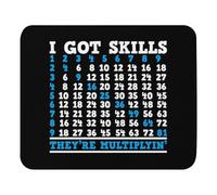 Bordes Cosidos Alfombrilla de Ratón, Mis Habilidades Son multiplicar a los Profesores matemáticos hilarantes Alfombrilla Antideslizante Mouse Mat 25X30cm para Oficina Laptop Juegos