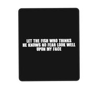 Bordes Cosidos Alfombrilla de Ratón, Que el Fish Que cree no Conocer el Miedo me mire con Buenos Ojos. Alfombrilla Portátil Gaming Mouse Pad 25X30cm para PC Jugadore Gamers