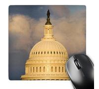 Bordes Cosidos Alfombrilla Ratón Cúpula del Capitolio De Los Estados Unidos Ciudad DC 25X30Cm, Alfombrilla De Ratón Multifuncional Mouse Mat para Jugadore Ordenador Pc