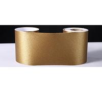 bordes de papel tapiz autoadhesivos, Cenefa de papel pintado autoadhesiva for paredes y techos, multicolor, varios tamaños(Brushed Gold,10 x 500 cm)