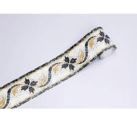bordes de papel tapiz autoadhesivos, Cenefa for papel pintado despegar y pegar, multicolor(Retro European Flower Mosaic)