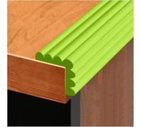 Bordes protectores de espuma, tira de protección de bordes, bordes de protección para esquinas y bordes, bordes con cinta adhesiva de doble cara, cojín de esquina para mesa, chimenea, encimera (Green