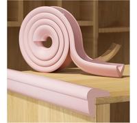 Bordes protectores de espuma, tiras protectoras de bordes, protección de esquinas para bordes afilados, acolchado de protección de esquinas de espuma para bordes de mesa y esquinas afiladas (rosa, 1