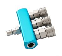 Bordfly Compresor De Aire Distribuidor Para Industria, Acoplamiento De 3 | Construcción totalmente metálica, sellado a prueba de fugas, compatible con NPT de 1/4 pulgadas, diseño compacto y recto para