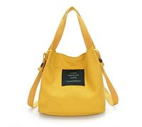 Bordhap Bolso de Lona de Mujer de Moda Monedero Bolso Bolsa de Hombro Bolsa de Viaje Bolsa Cubo de Viaje Amarillo