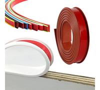 Bordo autoadesivo da 5 metri,tira de sellado de borde en forma de U, tira de borde para encimera de cocina, anticolisiones a prueba de golpes para mesa de armario de bricolaje (12mm,red-brown)
