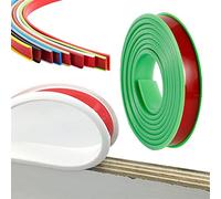 Bordo autoadesivo da 5 metri,tira de sellado de borde en forma de U, tira de borde para encimera de cocina, anticolisiones a prueba de golpes para mesa de armario de bricolaje (16mm,green)
