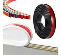 Bordo autoadesivo da 5 metri,tira de sellado de borde en forma de U, tira de borde para encimera de cocina, anticolisiones a prueba de golpes para mesa de armario de bricolaje (20mm,black)