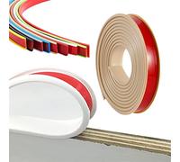 Bordo autoadesivo da 5 metri,tira de sellado de borde en forma de U, tira de borde para encimera de cocina, anticolisiones a prueba de golpes para mesa de armario de bricolaje (18mm,cream color)