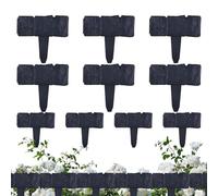 bordo per giardino*10 pezzi 10 pezzi bordo senza scavo resistente alle intemperie - 24,9 x 22,9 cm bordatura da cortile | Per giardino esterno, prato, sentiero, anello per albero, cortile