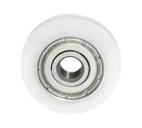 BORDSTRACT 10 Piezas polea redonda con ranura en U, 3x13.5x4.4mm recubierta de plástico POM, capacidad de carga 68 lb, para herrajes de puertas ventanas y cajones