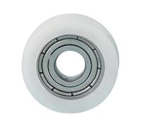 BORDSTRACT 10 Piezas polea redonda con ranura en U, 5x17x16mm recubierta de plástico POM, capacidad de carga 104 lb, para herrajes de puertas ventanas y cajones