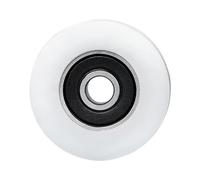 BORDSTRACT 10 Piezas polea redonda con ranura en U de color amarillo limón, 5x26x7mm recubierta de plástico POM, capacidad de carga 82 lb, para herrajes de puertas ventanas y cajones