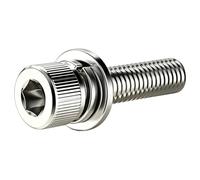 BORDSTRACT 100 tornillos de cabeza hexagonal M4*22mm con arandelas