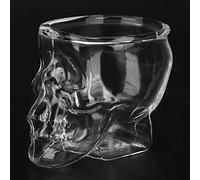 BORDSTRACT 3Pcs Copa de Vino de Calavera, Vasos de Chupito de Whisky de Base Pesada con Cara de Calavera 75ml 7.5x5.5x6cm/3x2.2x2.4in