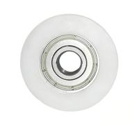 BORDSTRACT 4 Piezas polea redonda con ranura en U, 8x40x11.5mm recubierta de plástico POM, capacidad de carga 157 lb, para herrajes de puertas ventanas y cajones accionamiento mecánic