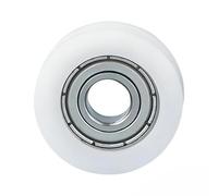 BORDSTRACT 8 Piezas polea redonda con ranura en U, 6x21x7mm recubierta de plástico POM, capacidad de carga 126 lb, para herrajes de puertas ventanas y cajones