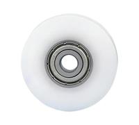 BORDSTRACT 8 Piezas polea redonda con ranura en V, 5x30x7mm recubierta de plástico POM, capacidad de carga 134 lb, para herrajes de puertas ventanas y cajones