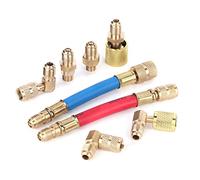 BORDSTRACT Adaptador conexion rapida Aire Acondicionado R134A, 8 Piezas R12 Conector Rápido Tanque De Refrigerante Bomba De Vacío Juego De Adaptadores De Conexión De Puerto para Aire Acondicionado