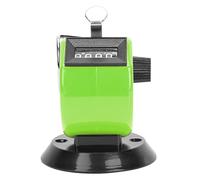 BORDSTRACT Contador Manual Berm Carcasa de plástico ABS de 4 dígitos Rojo, Verde, Amarillo, Azul, Negro, Naranja, Blanco (Opcional) Herramienta de conteo Manual mecánica con Base de Gancho y (Verde)