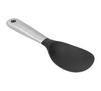 BORDSTRACT Cuchara de arroz, paleta de arroz de silicona antiadherente cuchara de servir de arroz de acero inoxidable resistente al calor Utensilio de cocina Cuchara de arroz con agujero para colgar para puré de patata