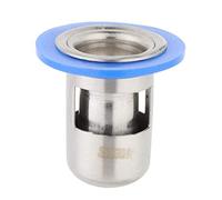 BORDSTRACT Desagüe de Ducha de Acero Inoxidable Drenaje de baño Núcleo de barranco Espesar con pies niveladores, Colador de Pelo(Medium Short)