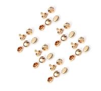 BORDSTRACT Double Cap Rivet, 100Sets 8x8mm 0.3x0.3inch Iron Metal Studs Leather Craft Repair Decoration Gold (Gold)