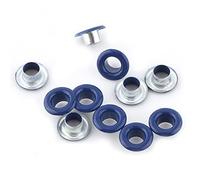 BORDSTRACT Metallic Scrapbooking Eyelets, 100Sets 5mm 0.2inch Metal Buckle Leather Craft Apparel Accessories Dark Blue (Dark Blue)