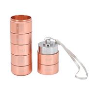 BORDSTRACT Pastillero De Viaje De Metal, Pastillero Impermeable Y Apilable De 7 Días con Cordón, Pastillero Grande De Aleación De Aluminio, Organizador De Medicamentos Portátil Semanal para Vitaminas