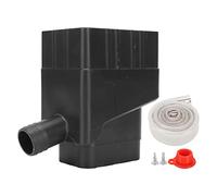 BORDSTRACT Sistema de Recogida de Agua de Lluvia, Kit de desvío de Barril de Lluvia para desviar el Agua con una Manguera de 40 Pulgadas, se Adapta a 2'' x 3'' bajante de canalón estándar(Negro)
