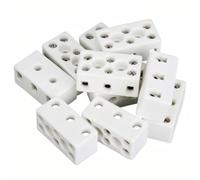 BORDSTRACT Terminales de cerámica, conector de cerámica de alta temperatura 10 piezas de 3 vías 24a para el cable de conexión de energía conector industrial