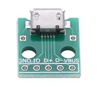 BORDSTRACT USB Hembra Breakout Board 10 Piezas Micro USB Hembra Socket a Dip Placa Adaptadora 5 Pin 2.54mm Pitch USB Dip Placa Adaptadora para Fuente de Alimentación USB DIY, Diseño de Protoboard
