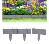 Bordura jardín 5 paquetes plástico aspecto granito 12,50m