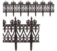 Bordura jardín 7 paquetes plástico aspecto latón 13,30m