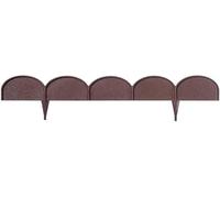 Bordura para jardin Prosperplast "Garder Line" 20 piezas de plastico 10 x 10 x 0,09 metros en color marron