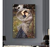 Boreas Retrato de pintura de John William Waterhouse Kit de pintura de diamantes 5D con diamantes, kit de pintura por número, regalos de cumpleaños