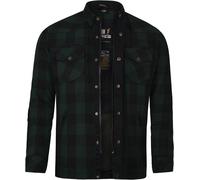 Bores Lumberjack Premium Camisa de moto, negro-verde, tamaño 2XL