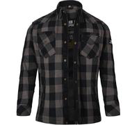 Bores Lumberjack Premium Camisa de moto para damas, gris/negro, Talla XXL